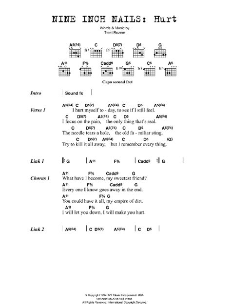 hurt ultimate guitar|hurt chords nine inch nails.